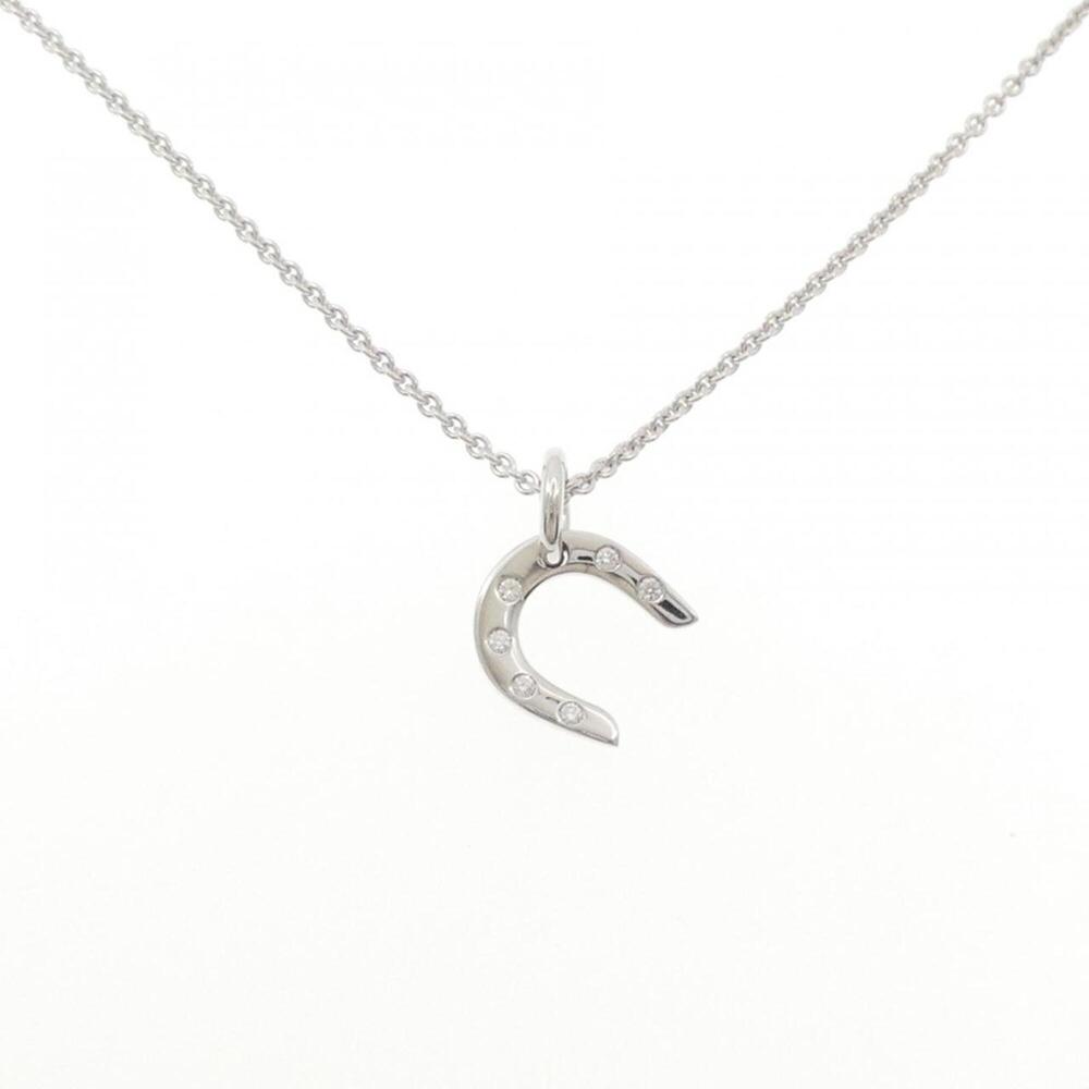 HERMES Silver Diamond Necklace